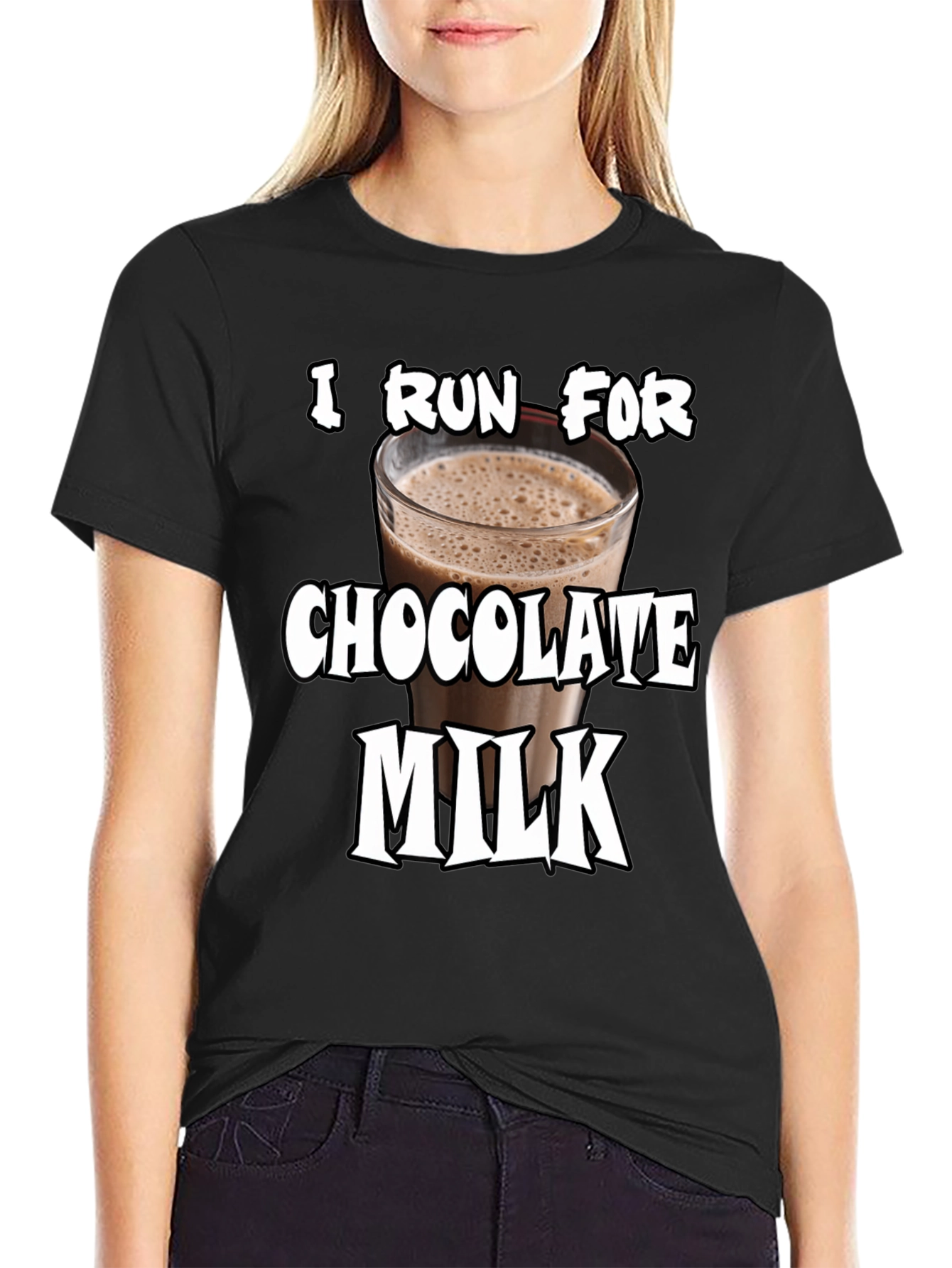 I Run For Chocolate Milk T-Shirt - Funny Workout Tee
