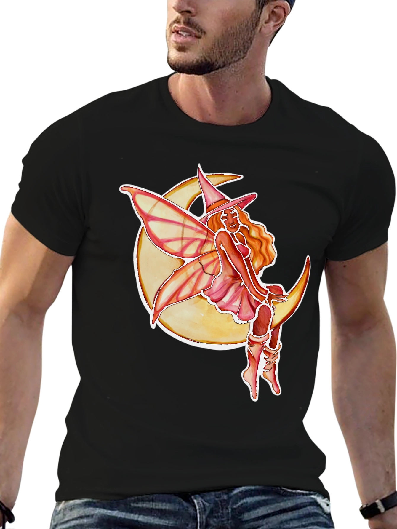 Moon Fairy Black T-Shirt