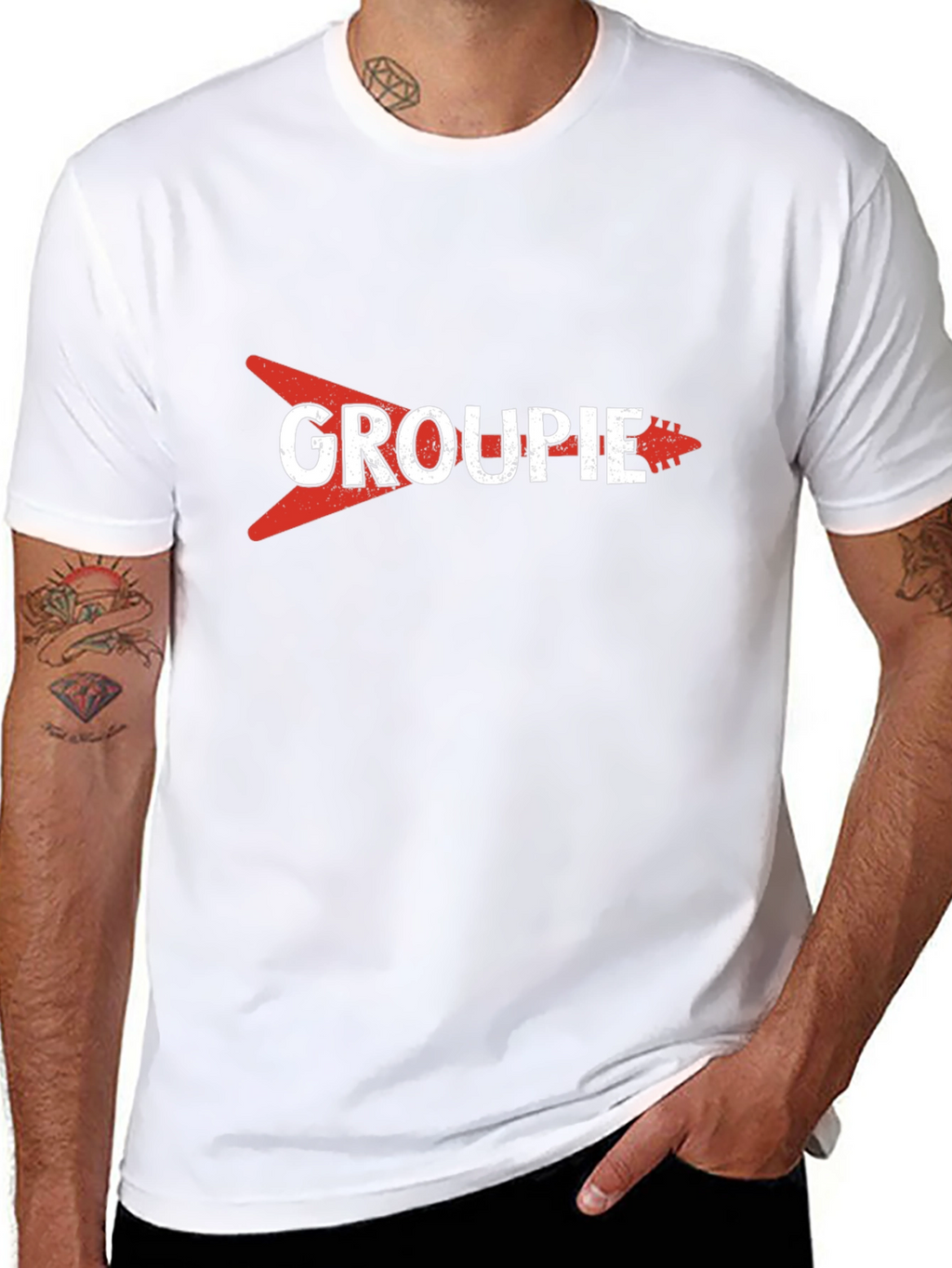 Groupie Guitar Tee - Music Fan T-Shirt