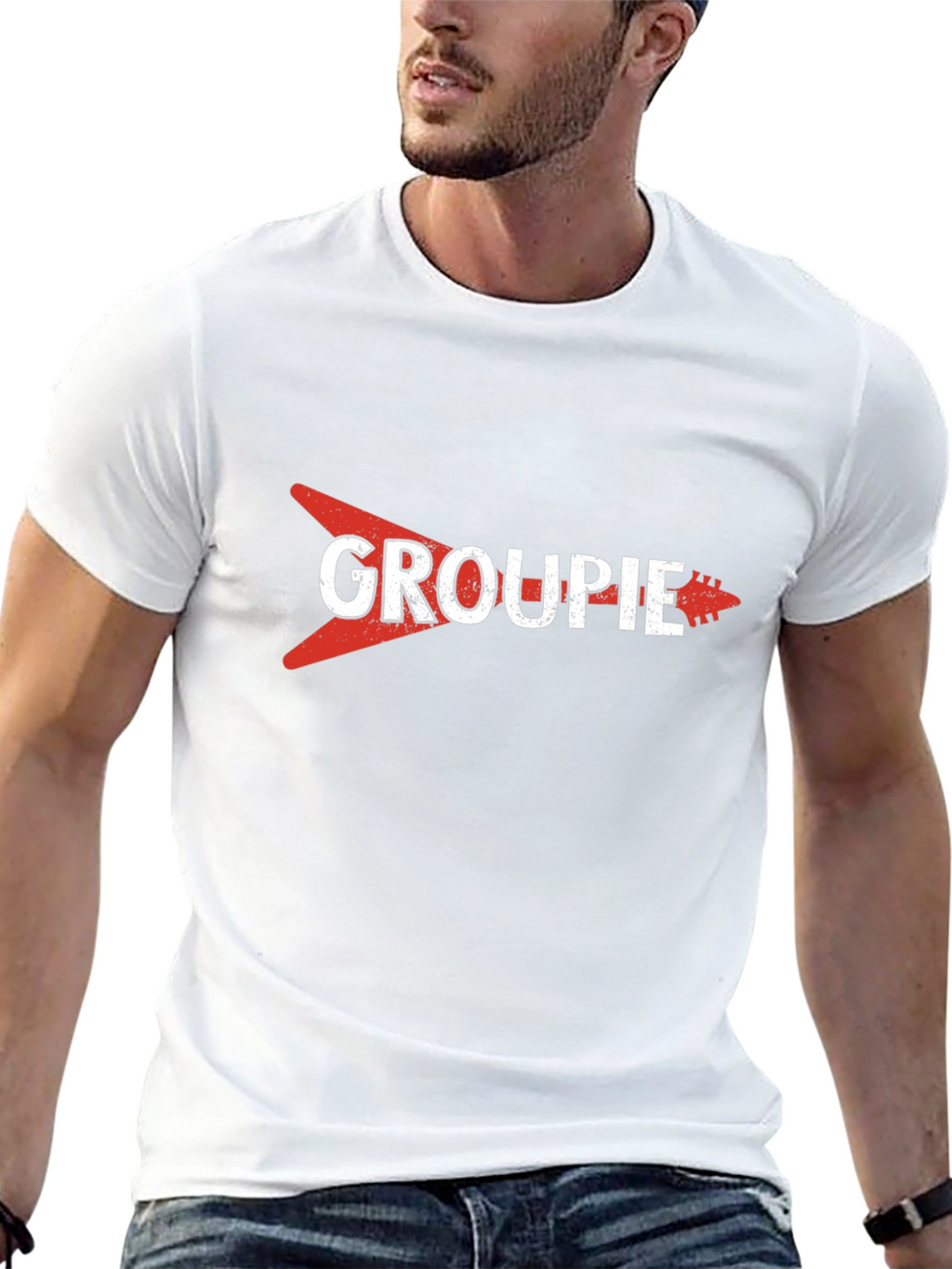 Groupie Guitar Tee - Music Fan T-Shirt
