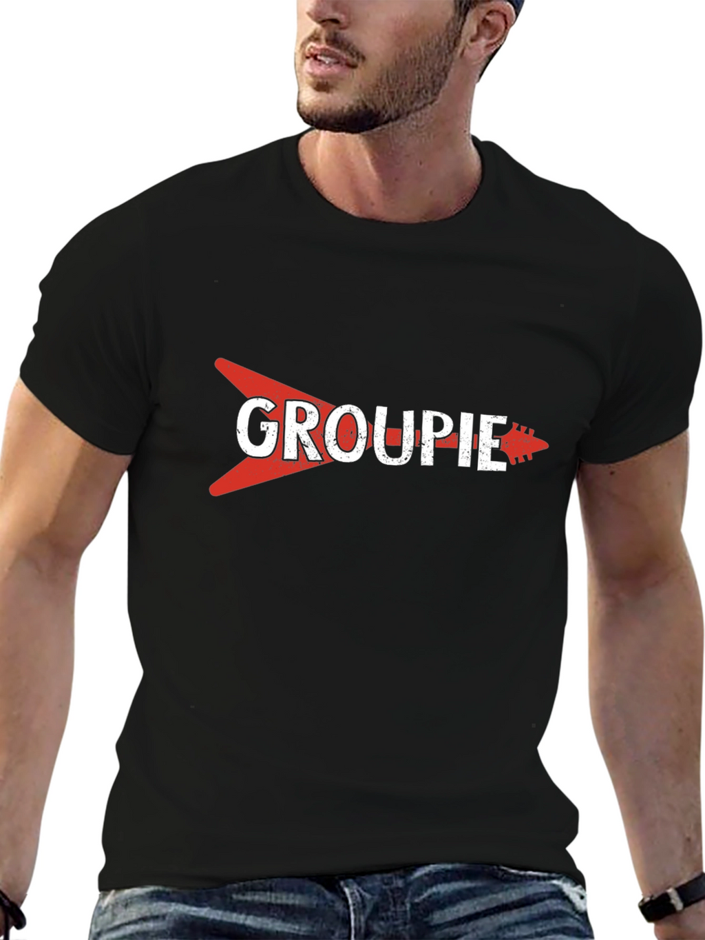 Groupie Guitar Tee - Music Fan T-Shirt