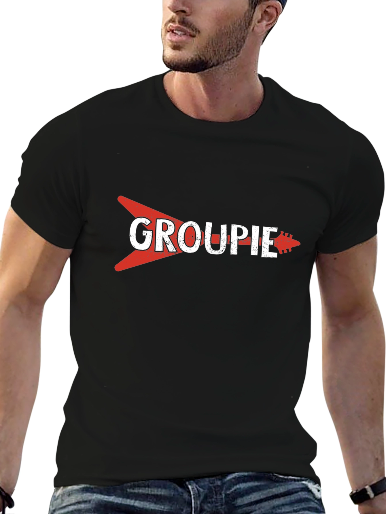 Groupie Guitar Tee - Music Fan T-Shirt