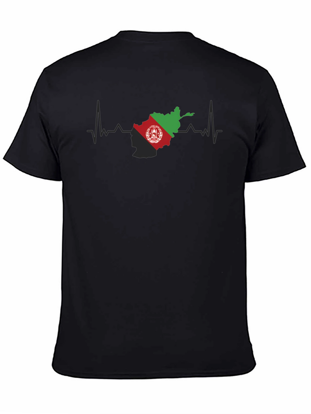 Afghanistan Flag Heartbeat Graphic Tee