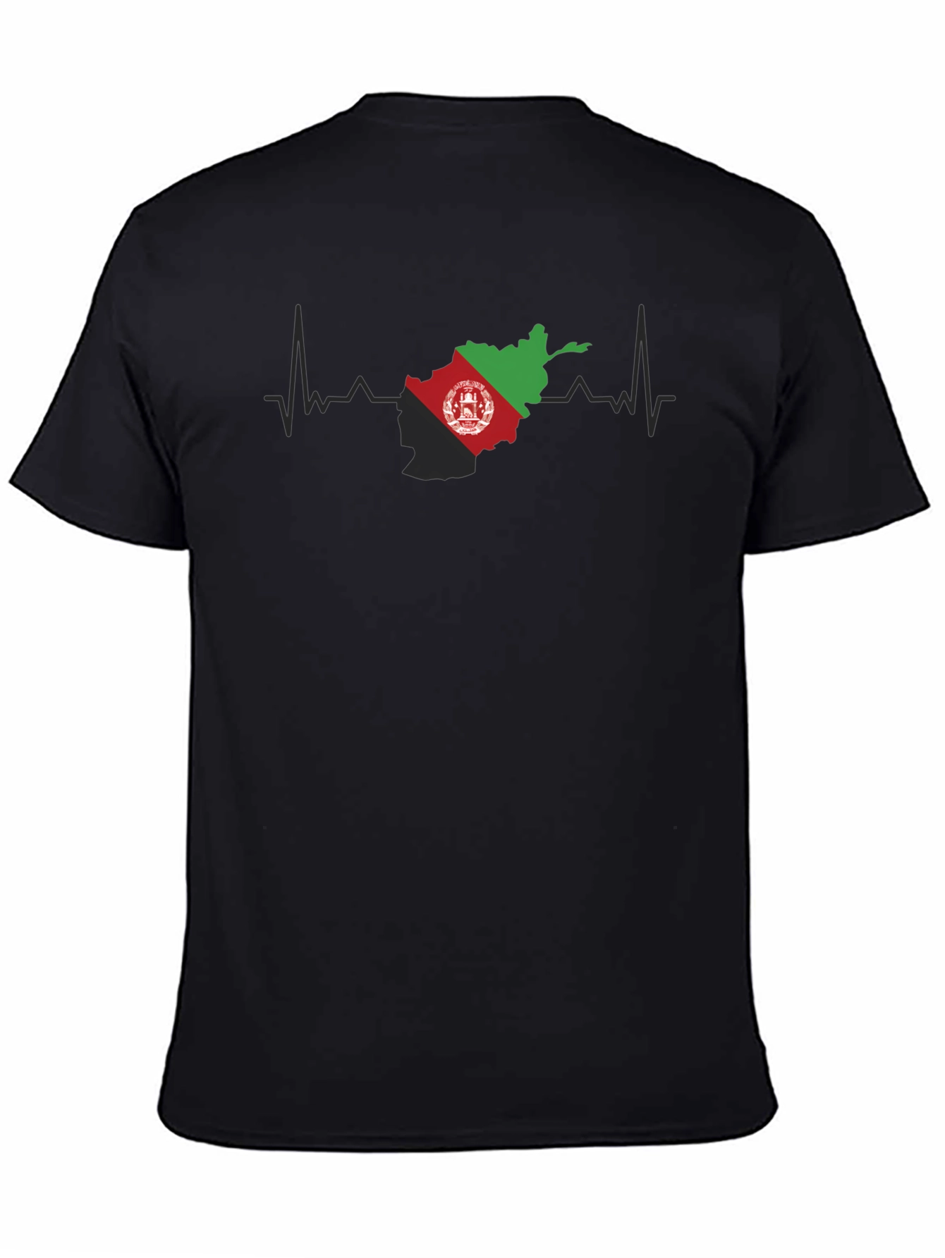 Afghanistan Flag Heartbeat Graphic Tee