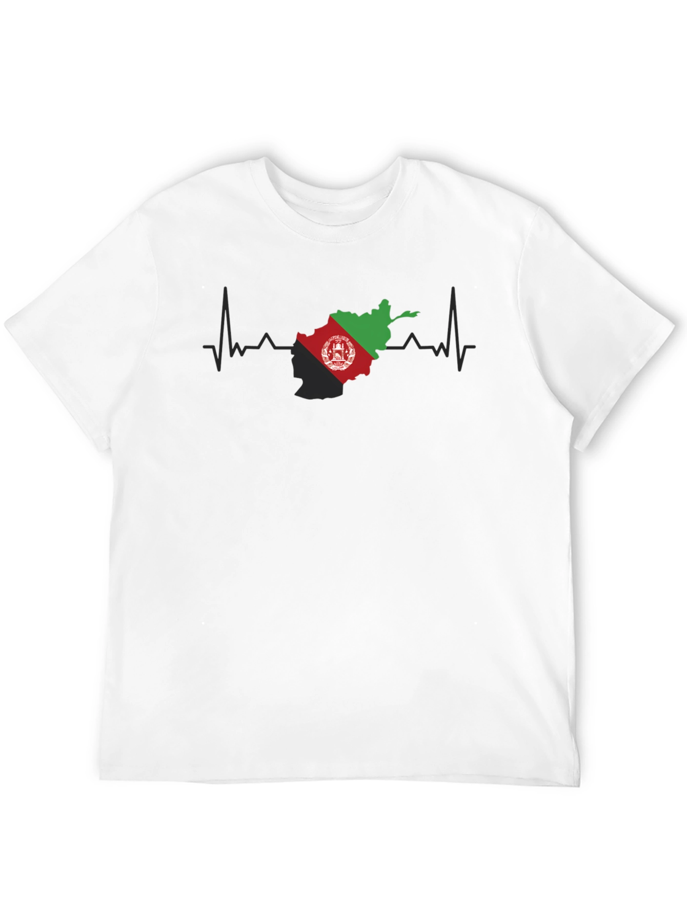 Afghanistan Flag Heartbeat Graphic Tee