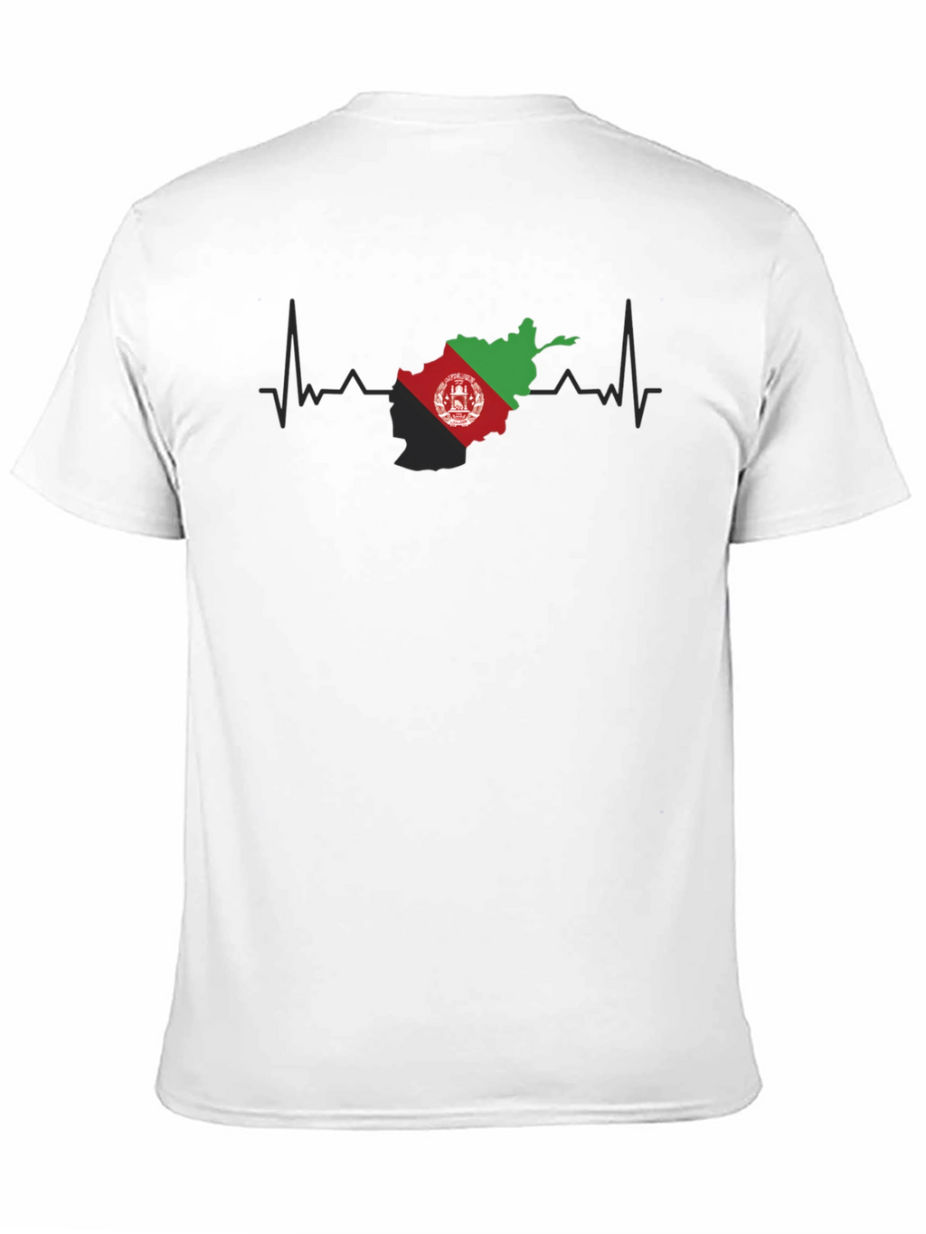 Afghanistan Flag Heartbeat Graphic Tee