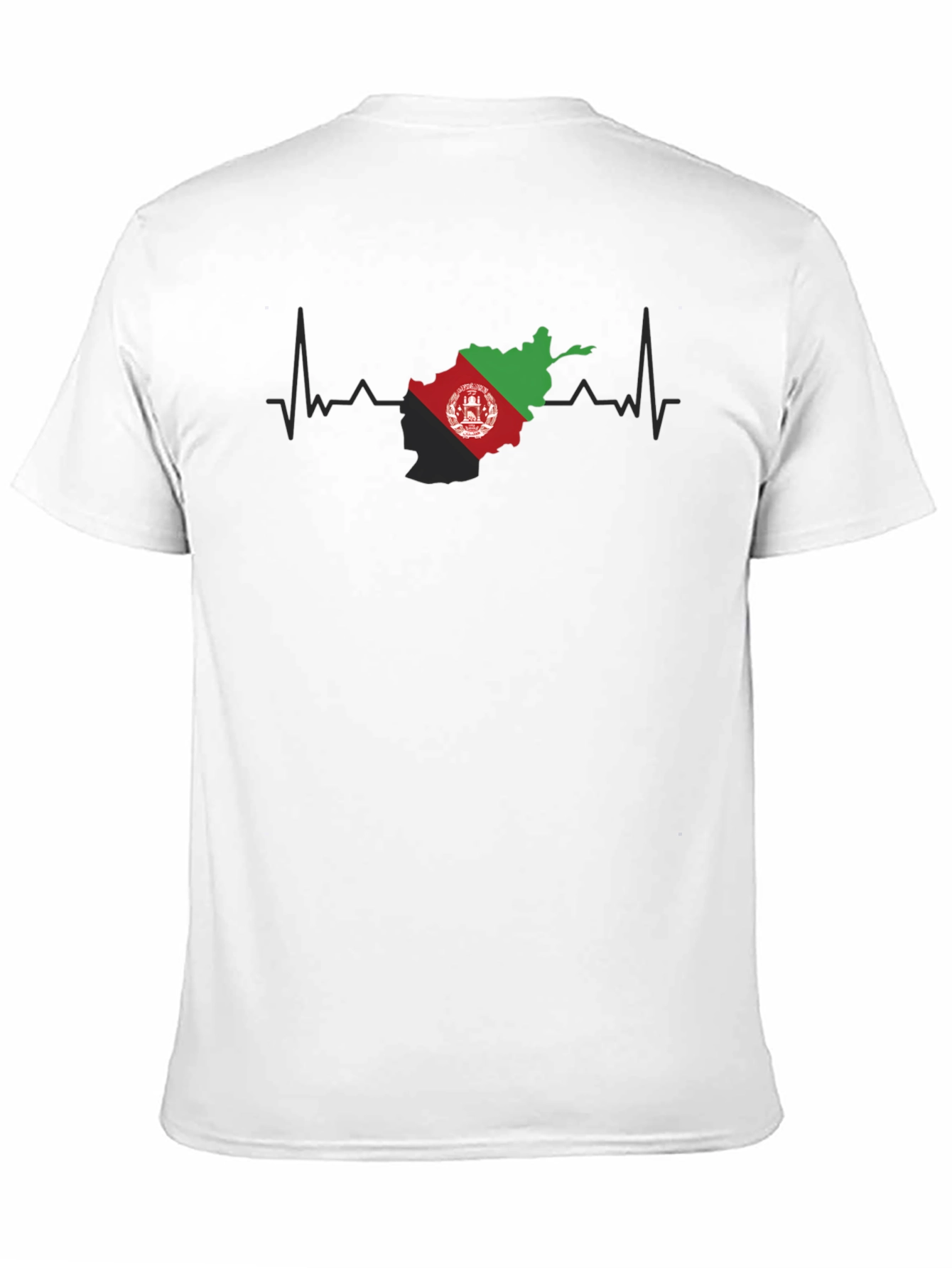 Afghanistan Flag Heartbeat Graphic Tee