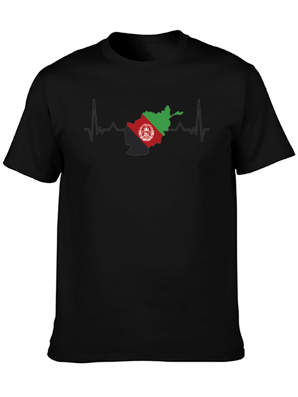 Afghanistan Flag Heartbeat Graphic Tee