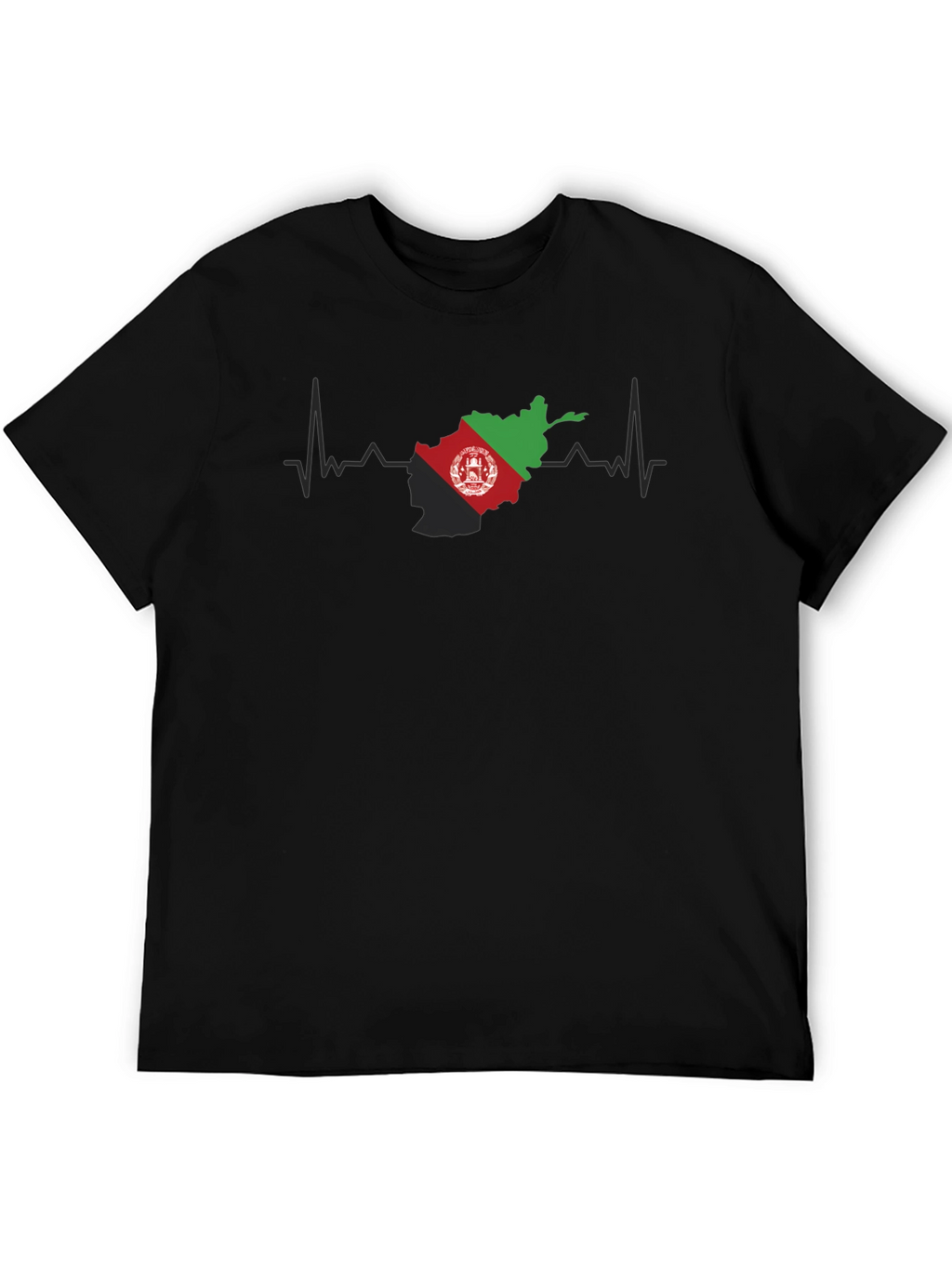Afghanistan Flag Heartbeat Graphic Tee