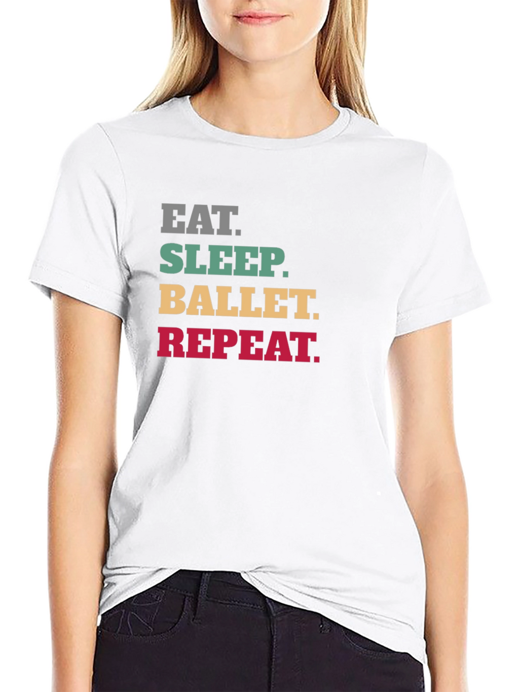 Eat Sleep Ballet Repeat T-Shirt - Black