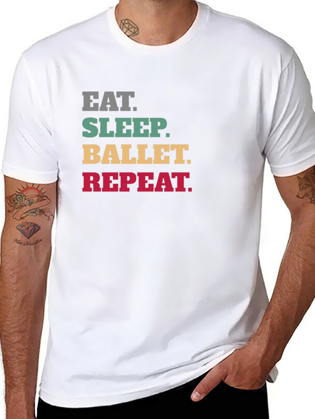 Eat Sleep Ballet Repeat T-Shirt - Black