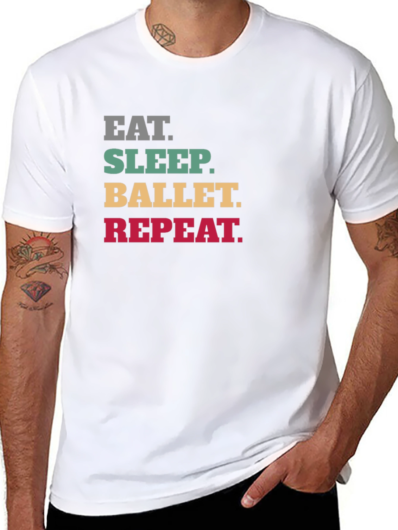 Eat Sleep Ballet Repeat T-Shirt - Black