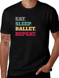 Eat Sleep Ballet Repeat T-Shirt - Black