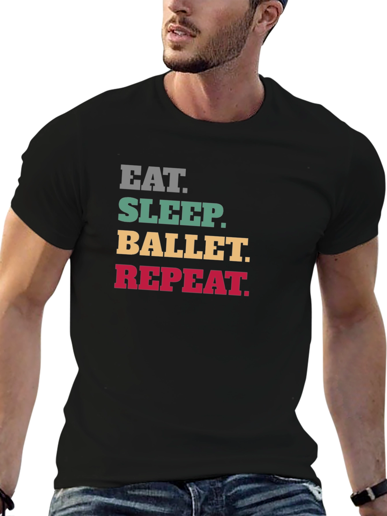 Eat Sleep Ballet Repeat T-Shirt - Black