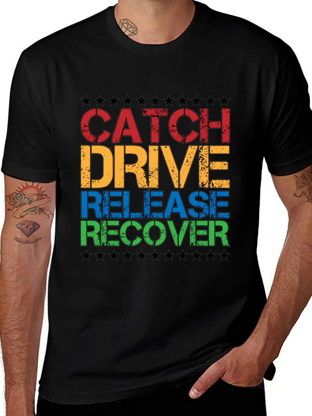 Catch Drive Release Recover Graphic Tee