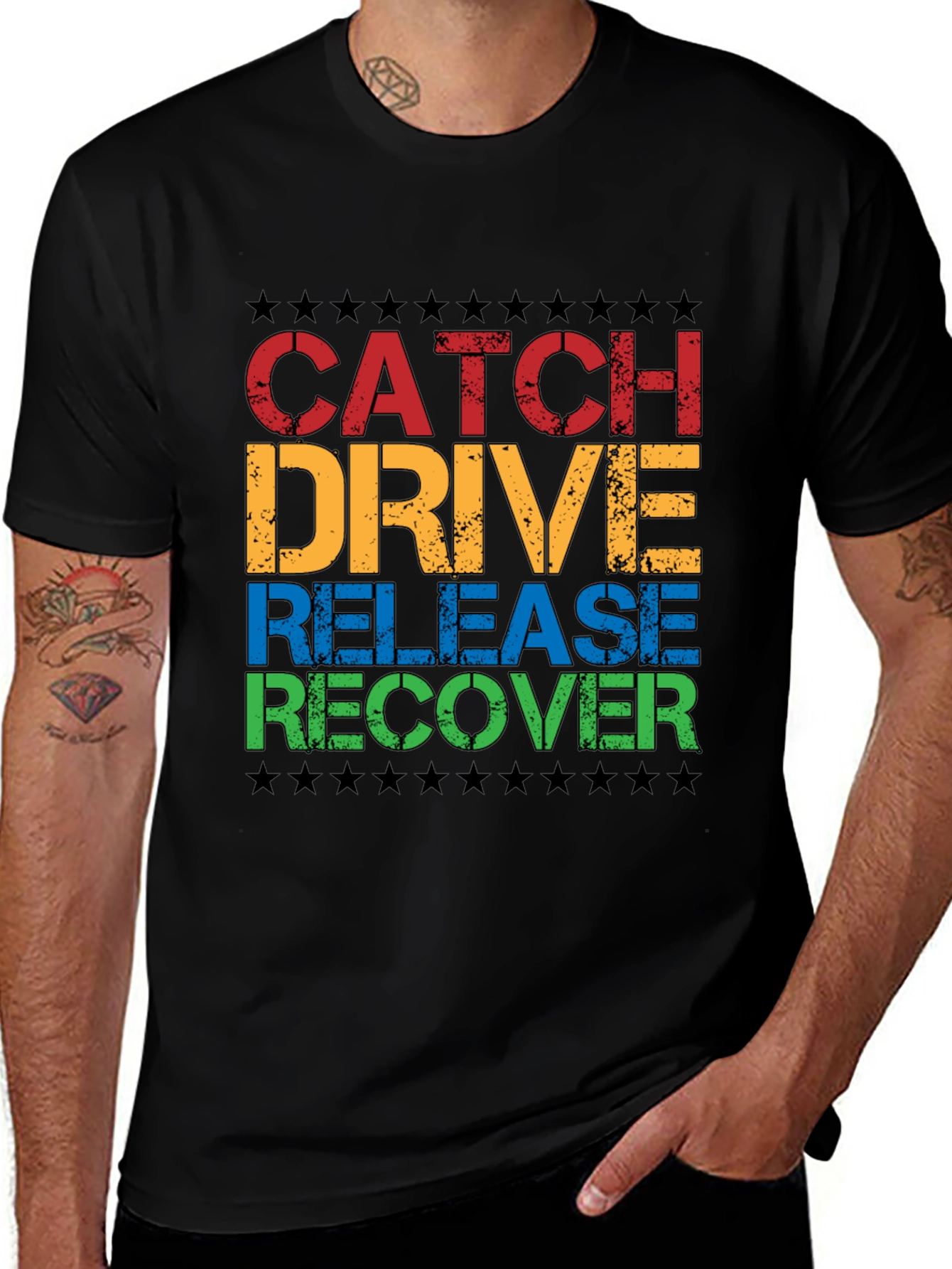 Catch Drive Release Recover Graphic Tee