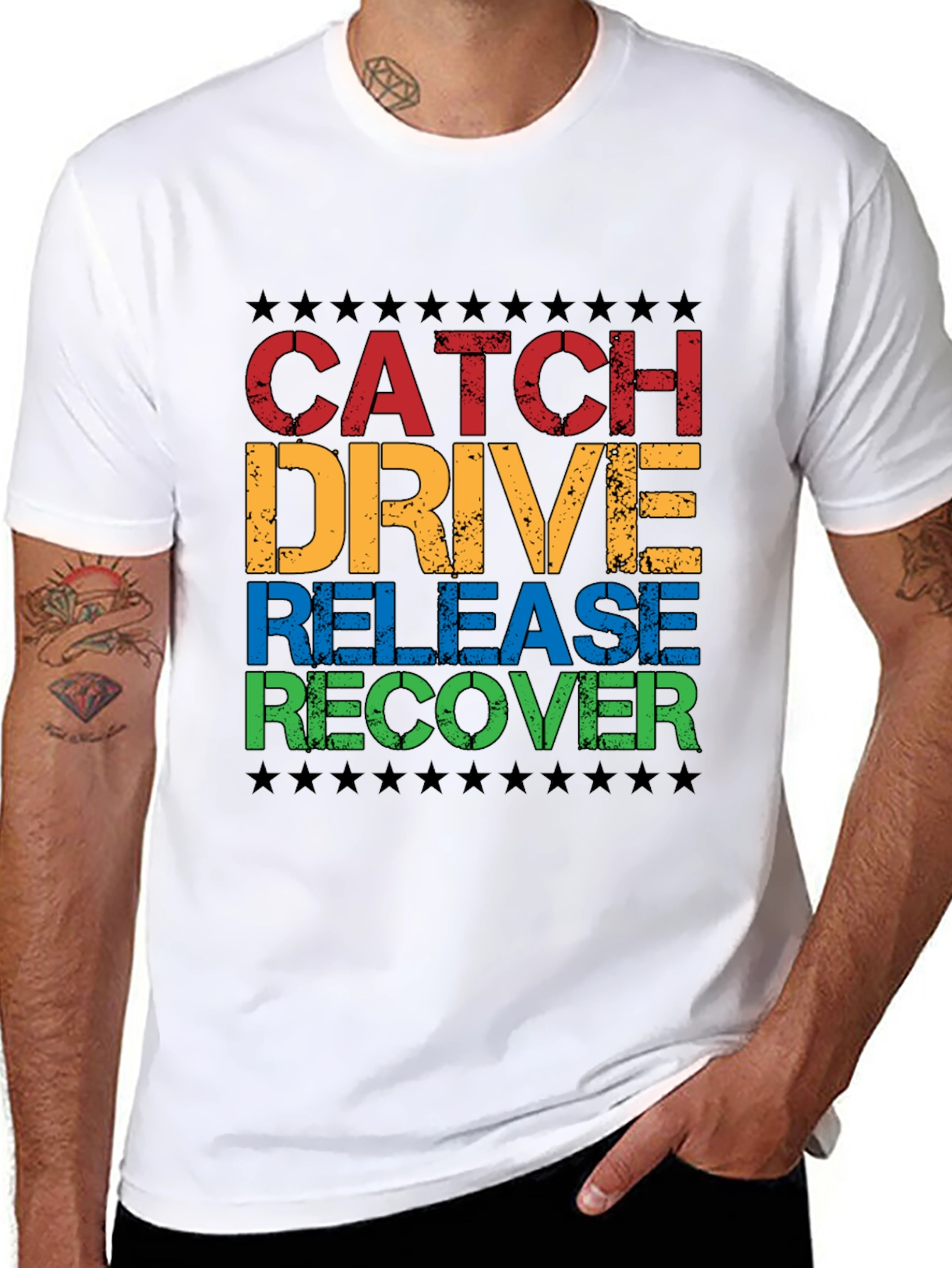 Catch Drive Release Recover Graphic Tee