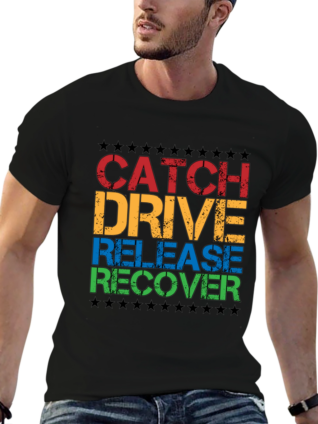 Catch Drive Release Recover Graphic Tee