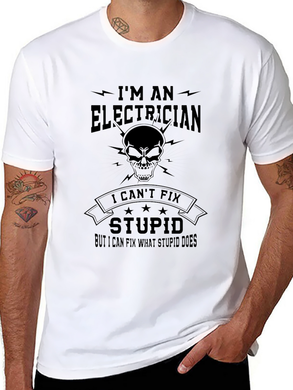 Electrician Humor Graphic Tee - Fix Stupid