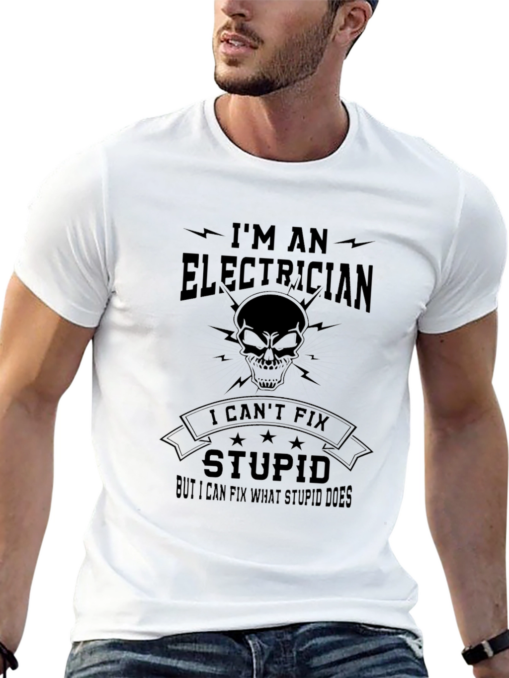 Electrician Humor Graphic Tee - Fix Stupid