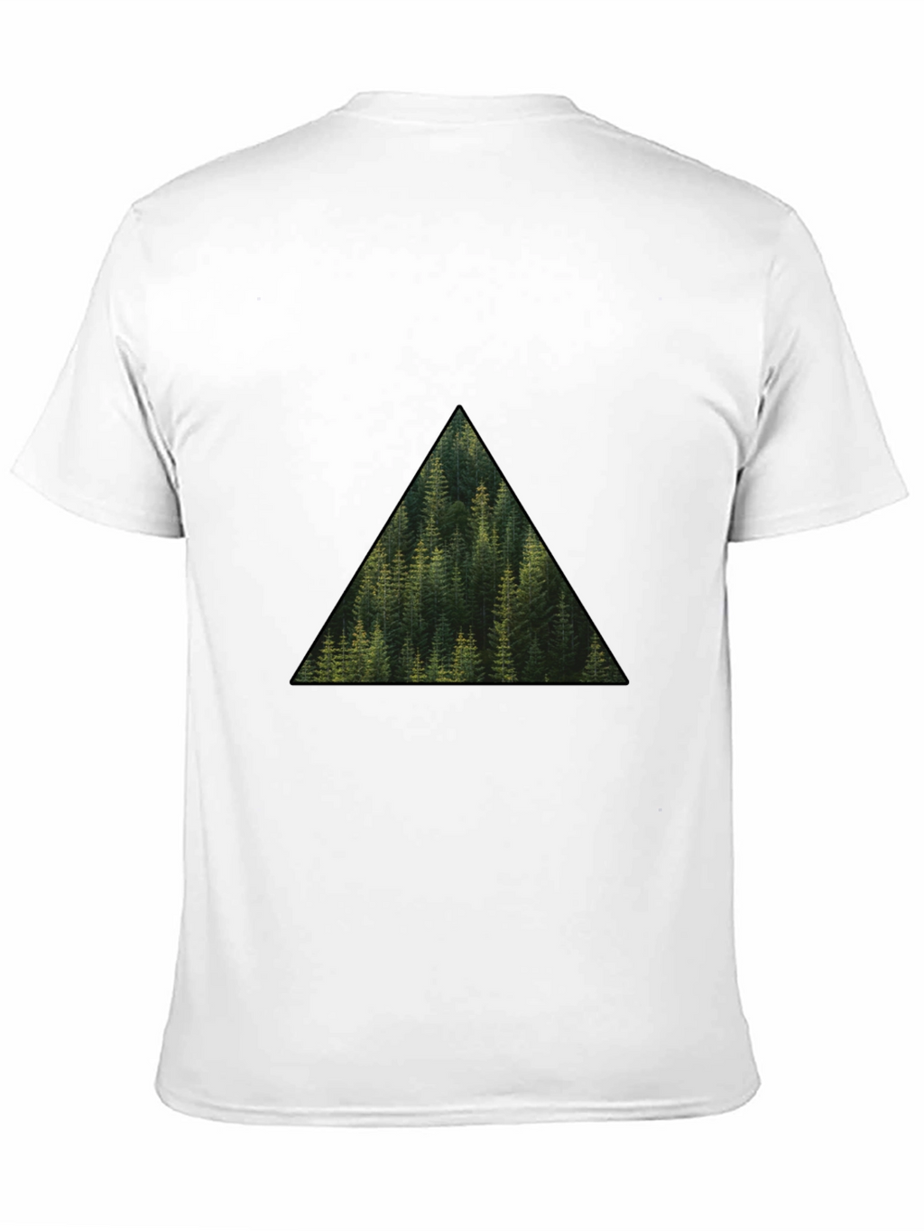 Nature Lovers Triangle Forest Graphic Tee - Black