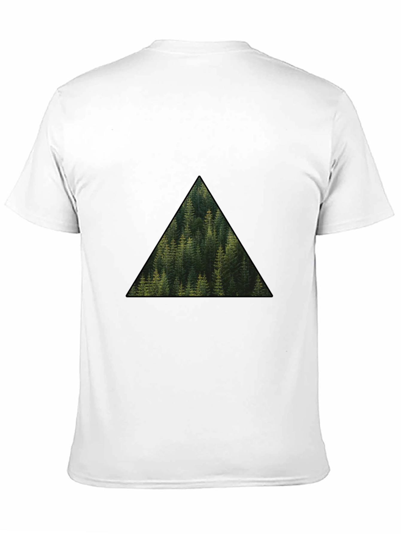Nature Lovers Triangle Forest Graphic Tee - Black