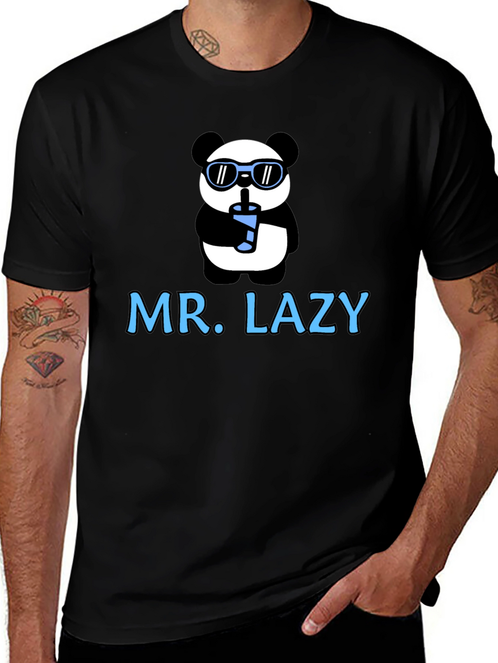 Mr. Lazy Panda Graphic T-Shirt