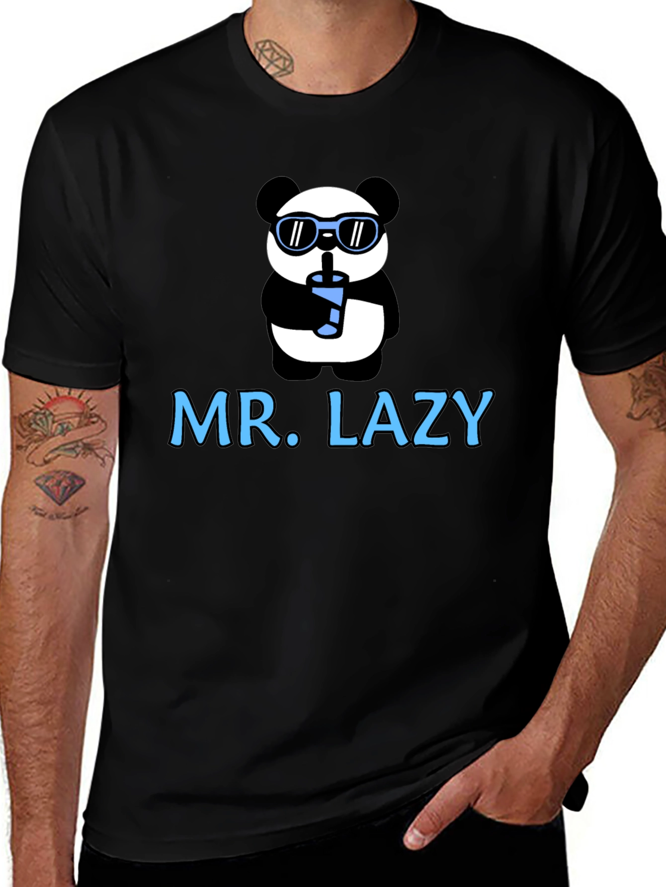 Mr. Lazy Panda Graphic T-Shirt