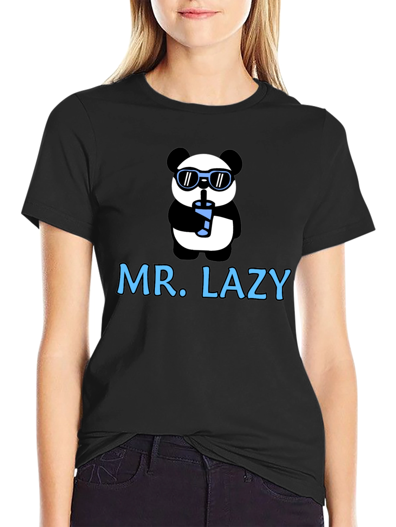 Mr. Lazy Panda Graphic T-Shirt