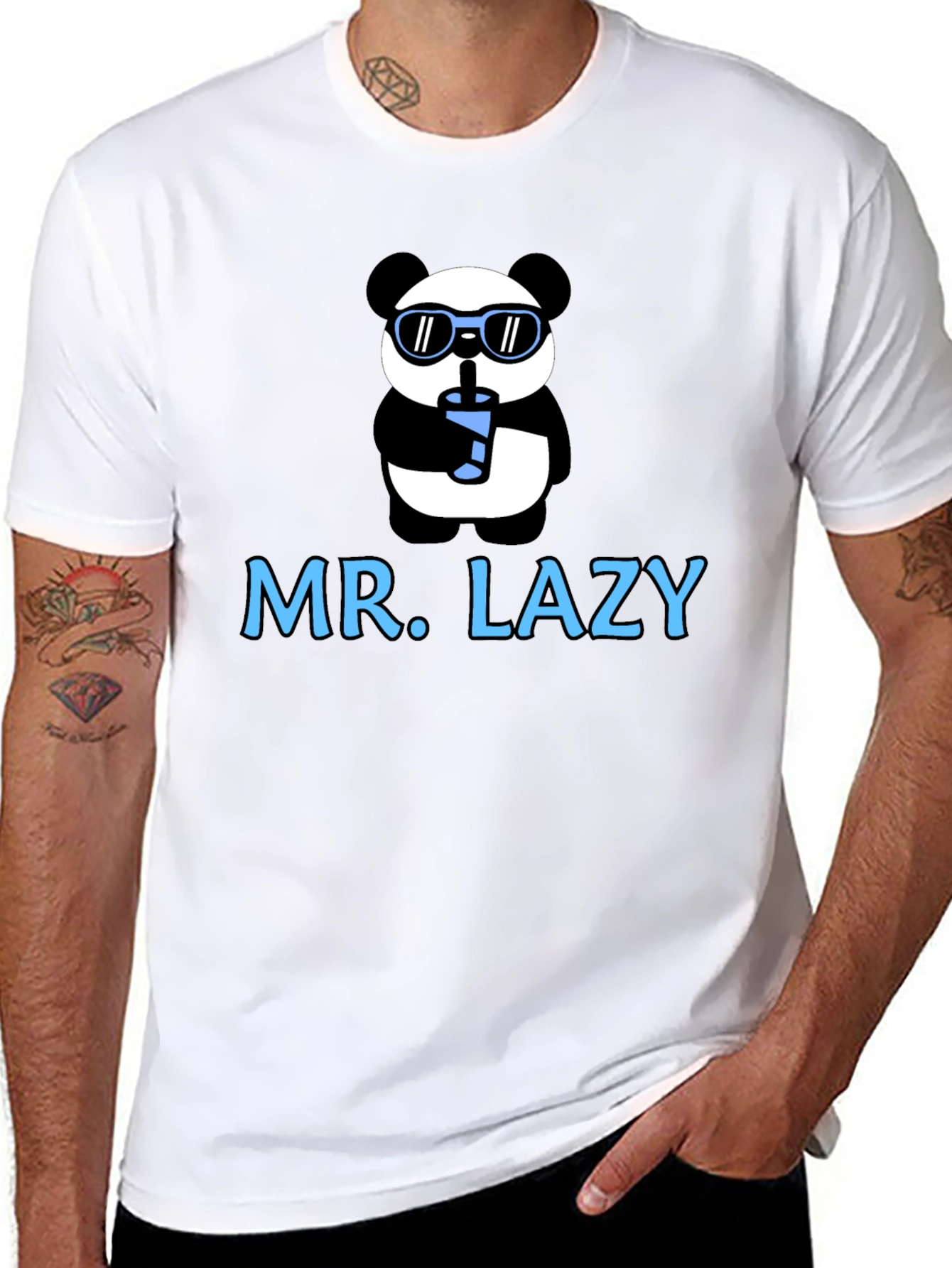 Mr. Lazy Panda Graphic T-Shirt
