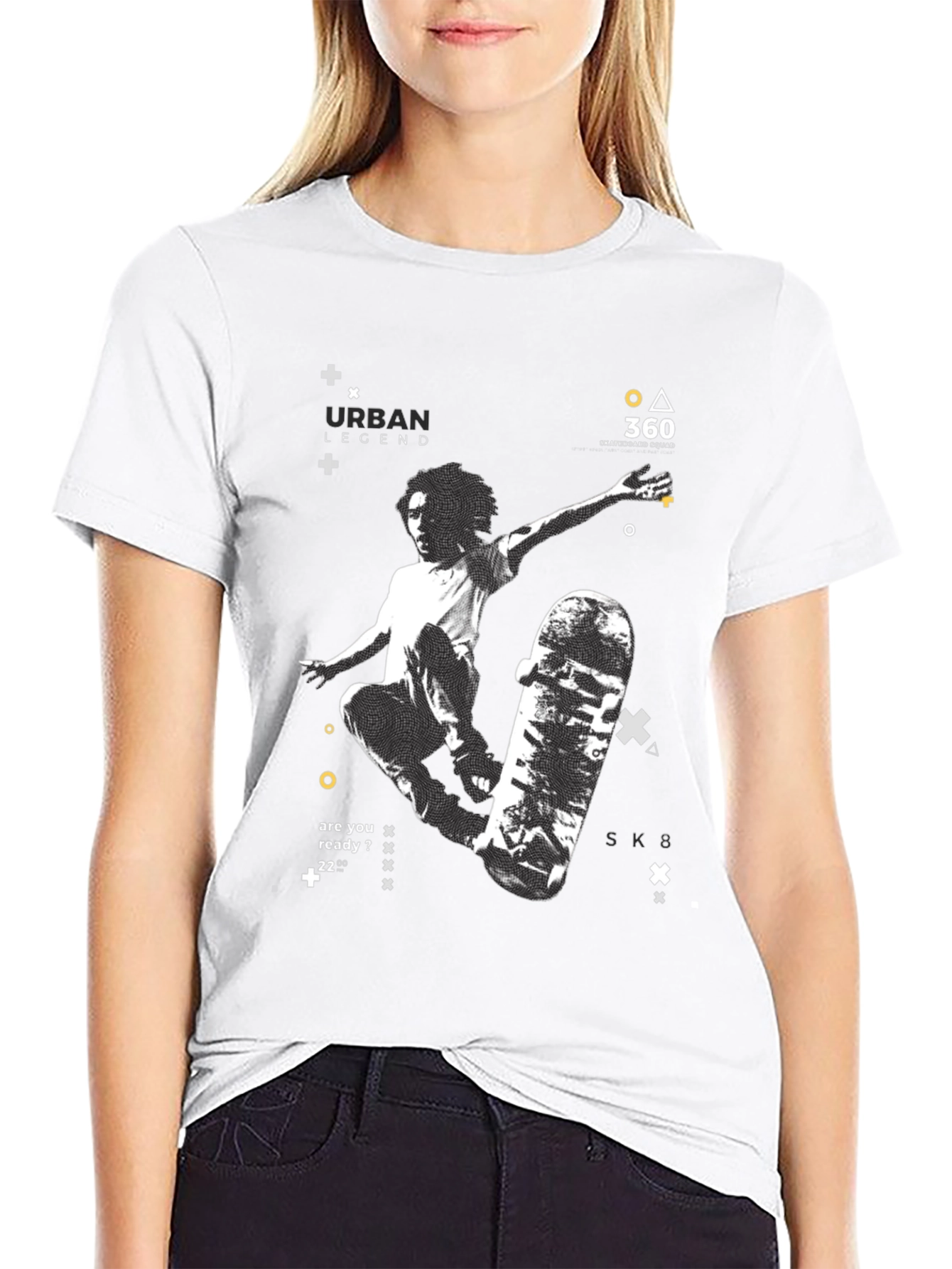 Urban Legend Skate T-Shirt: Black Graphic Tee