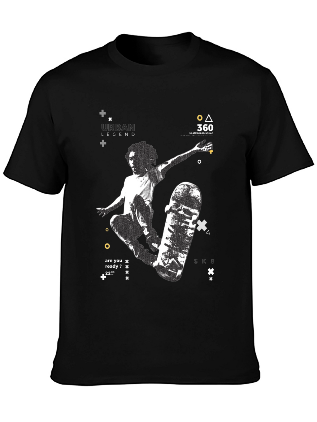 Urban Legend Skate T-Shirt: Black Graphic Tee