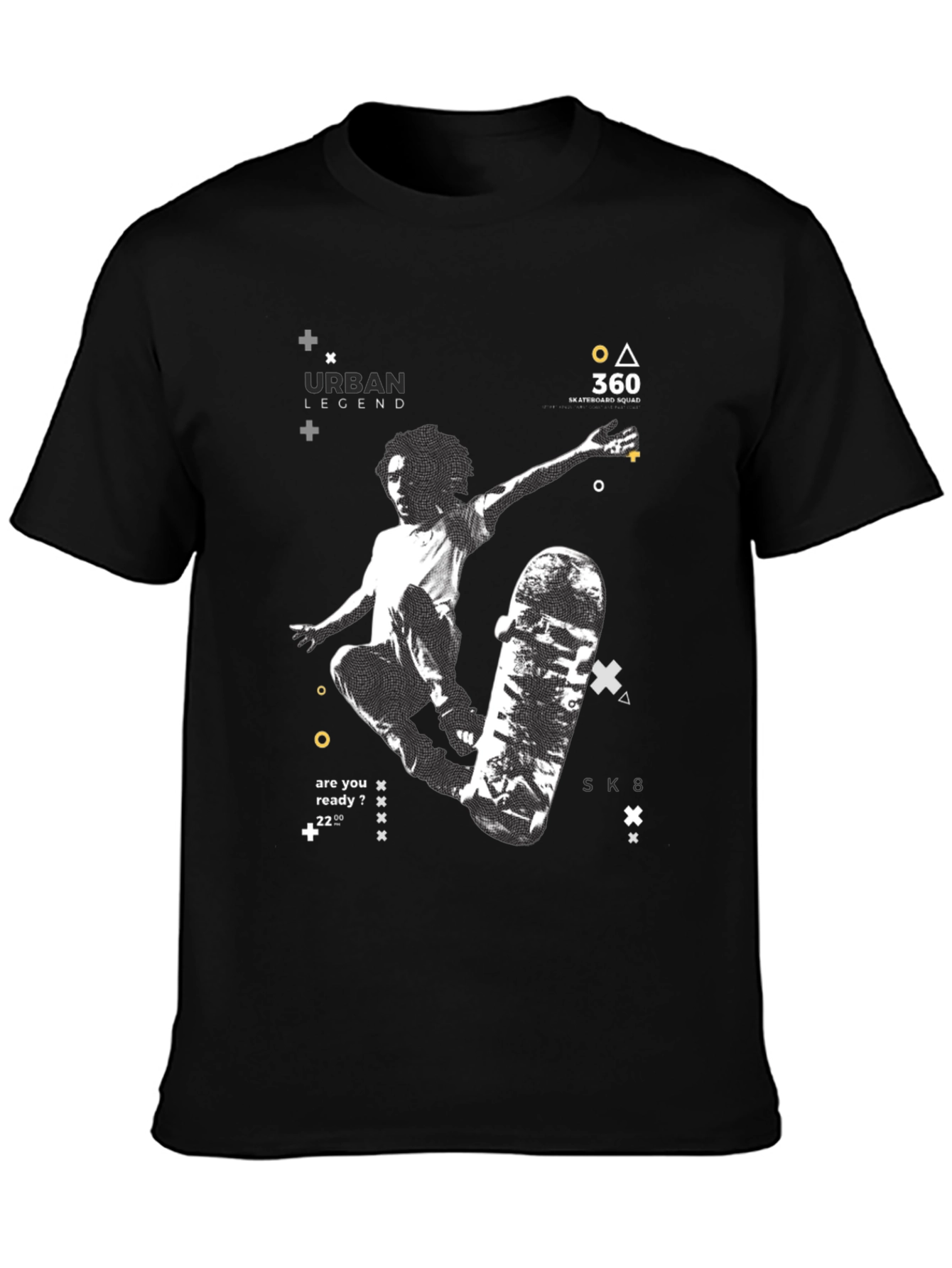 Urban Legend Skate T-Shirt: Black Graphic Tee