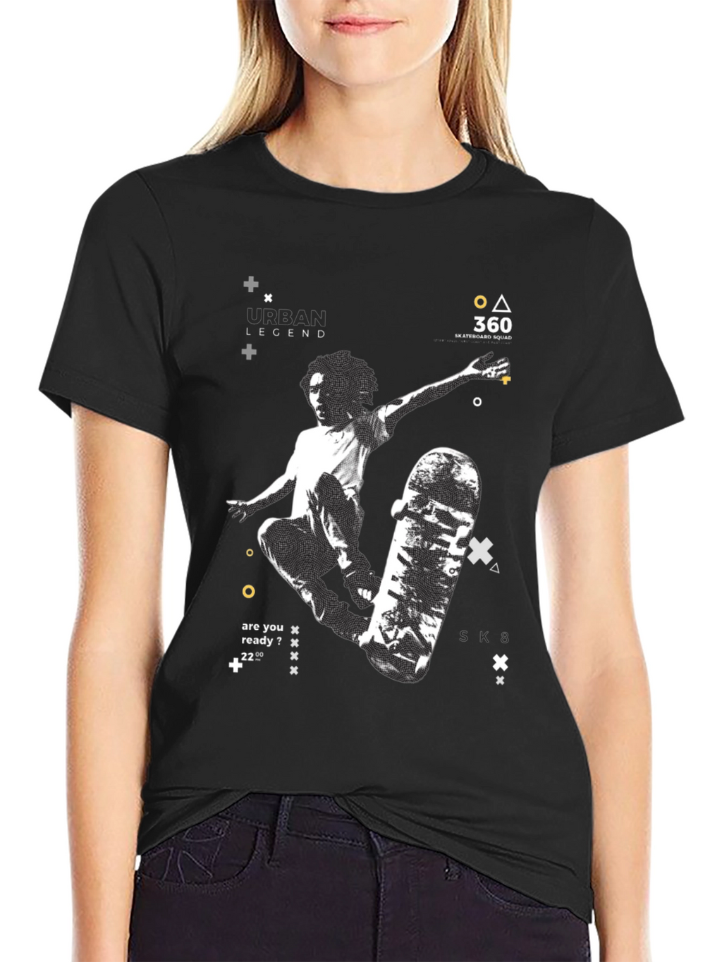 Urban Legend Skate T-Shirt: Black Graphic Tee