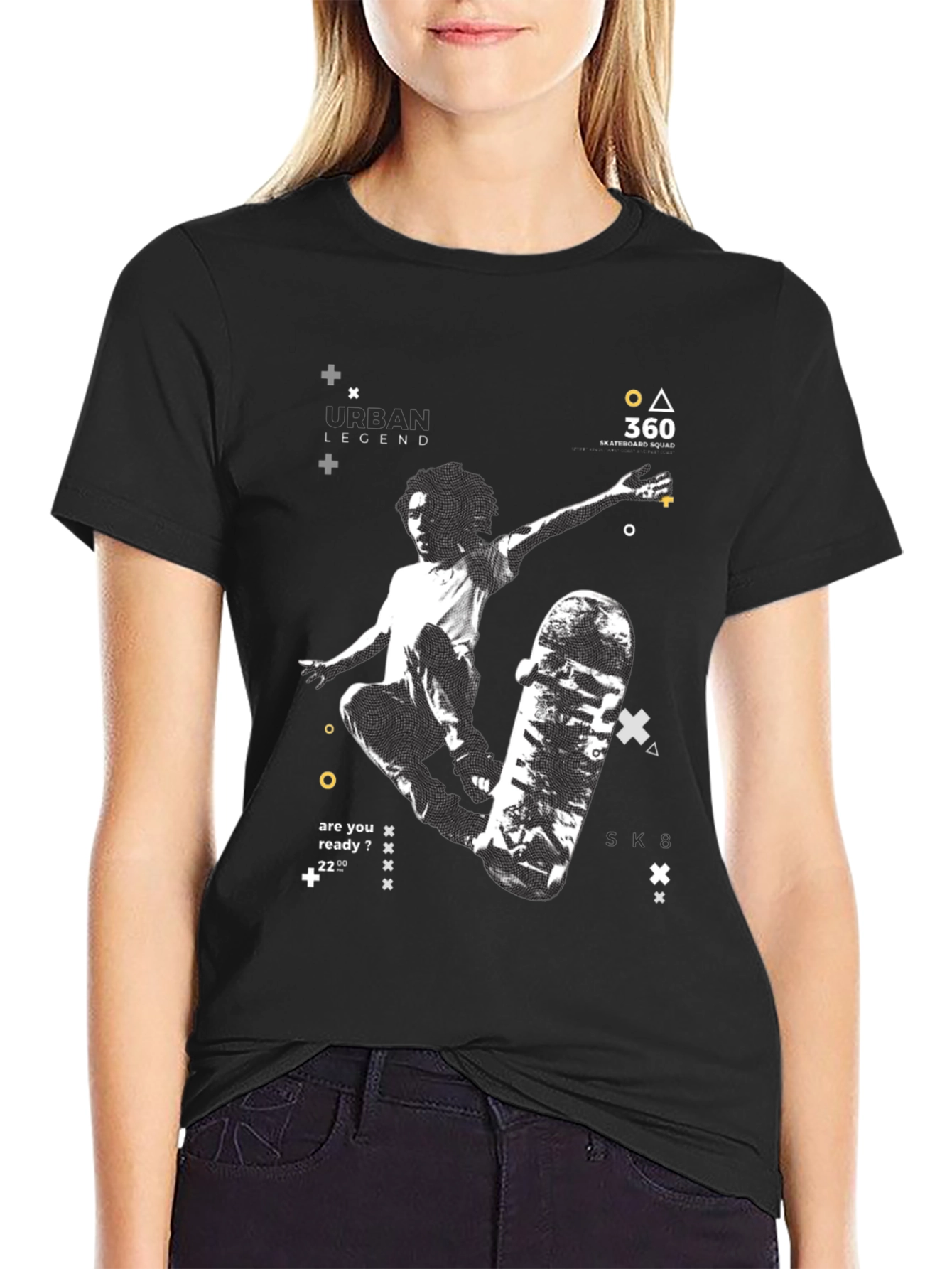 Urban Legend Skate T-Shirt: Black Graphic Tee