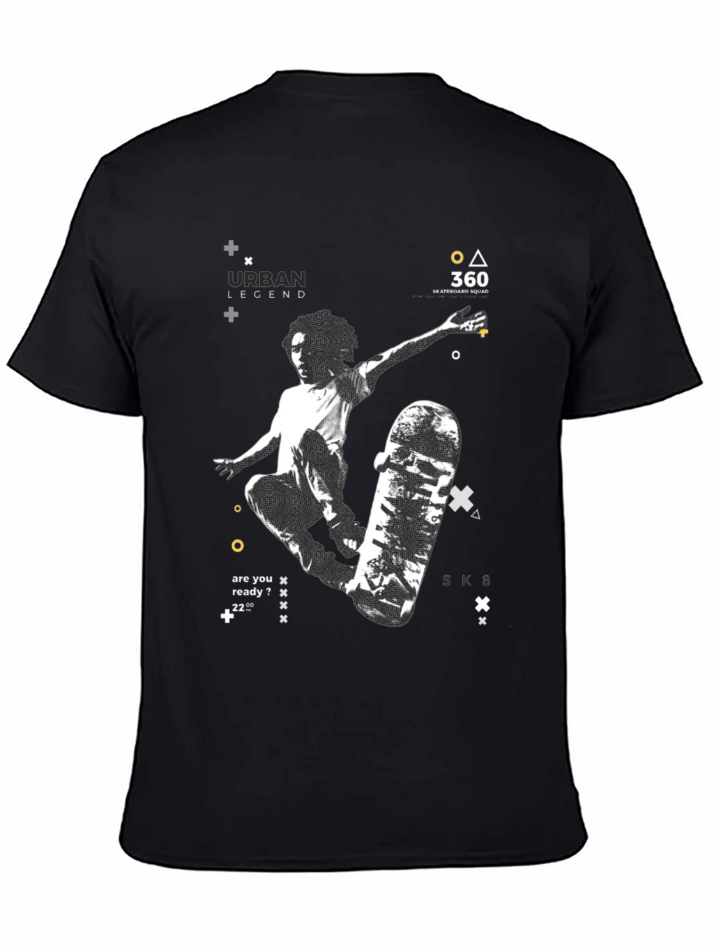 Urban Legend Skate T-Shirt: Black Graphic Tee