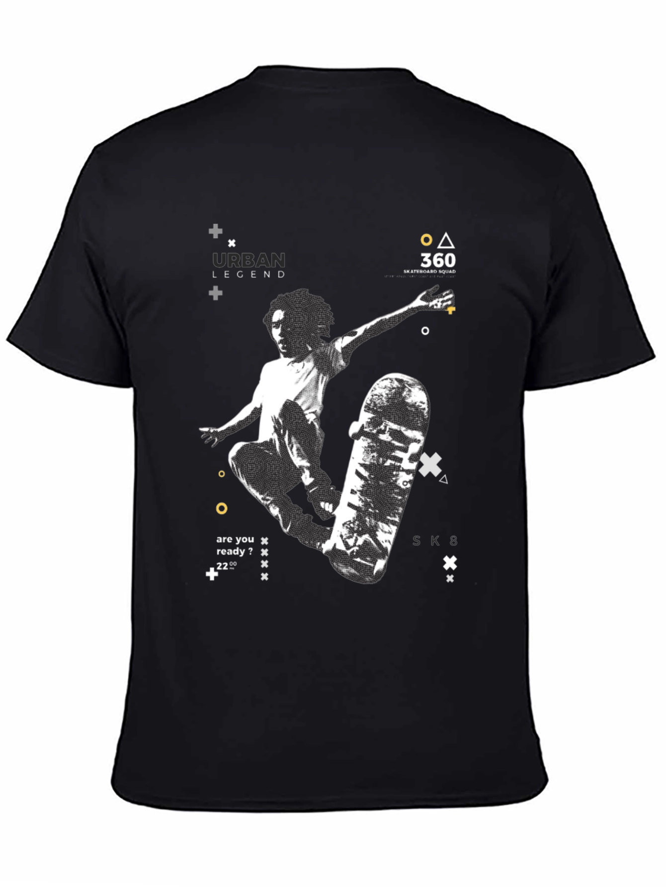 Urban Legend Skate T-Shirt: Black Graphic Tee