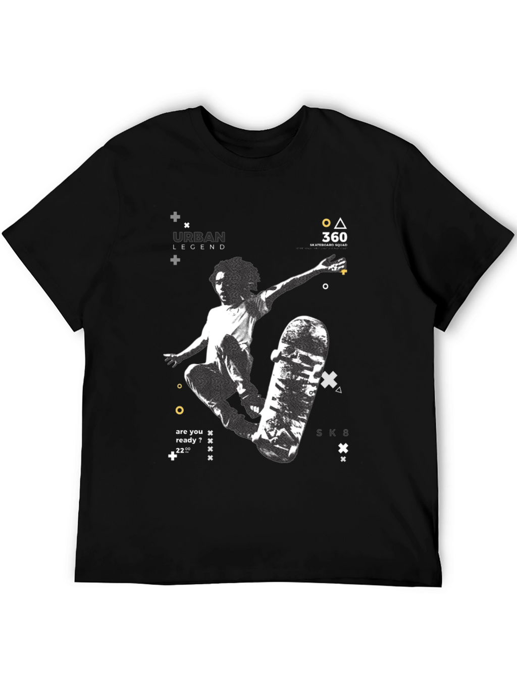 Urban Legend Skate T-Shirt: Black Graphic Tee