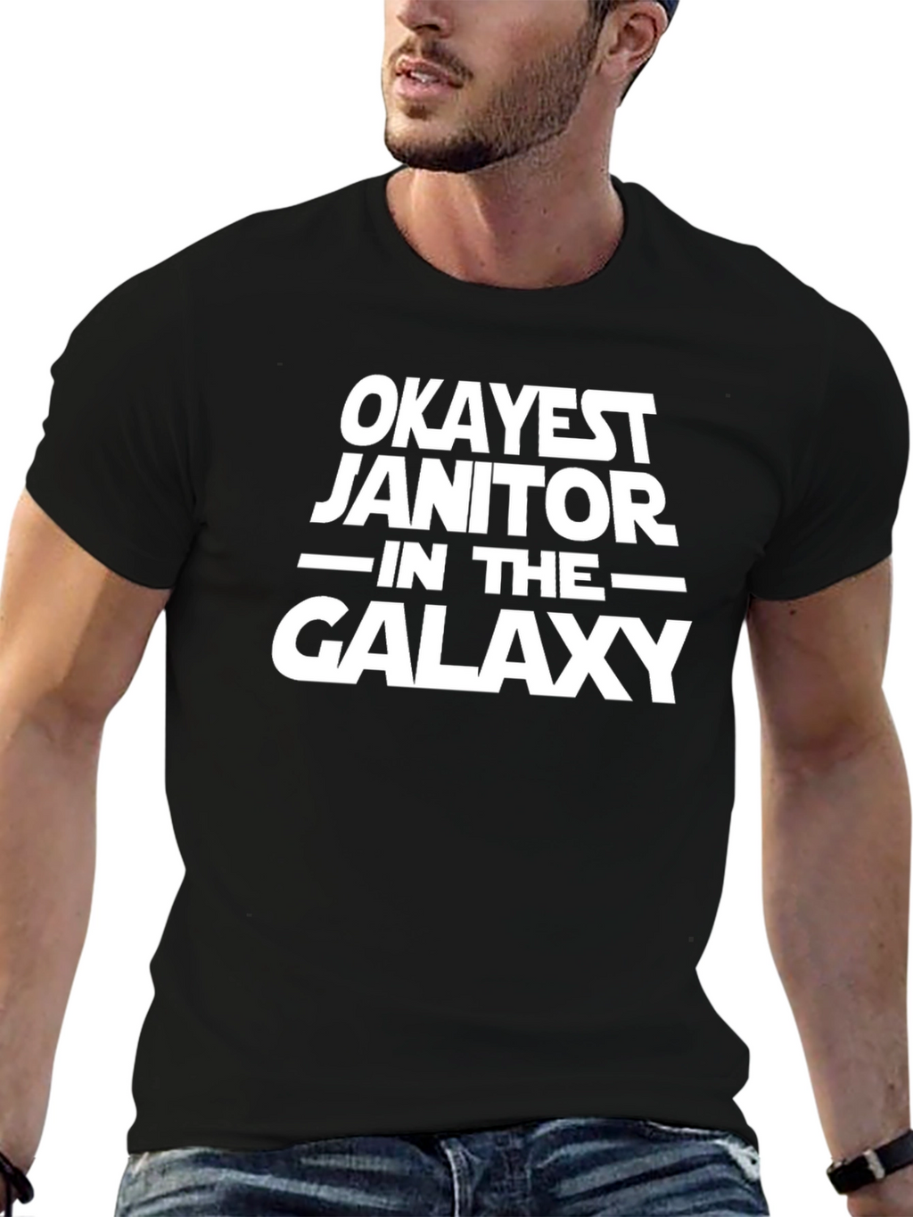 Okayest Janitor in the Galaxy T-Shirt
