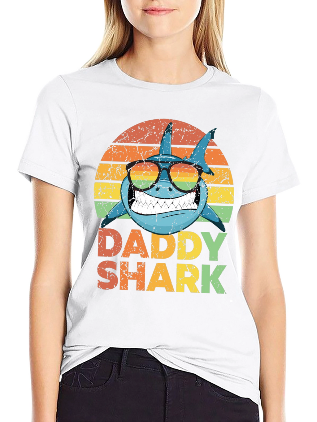Daddy Shark Retro Graphic T-Shirt