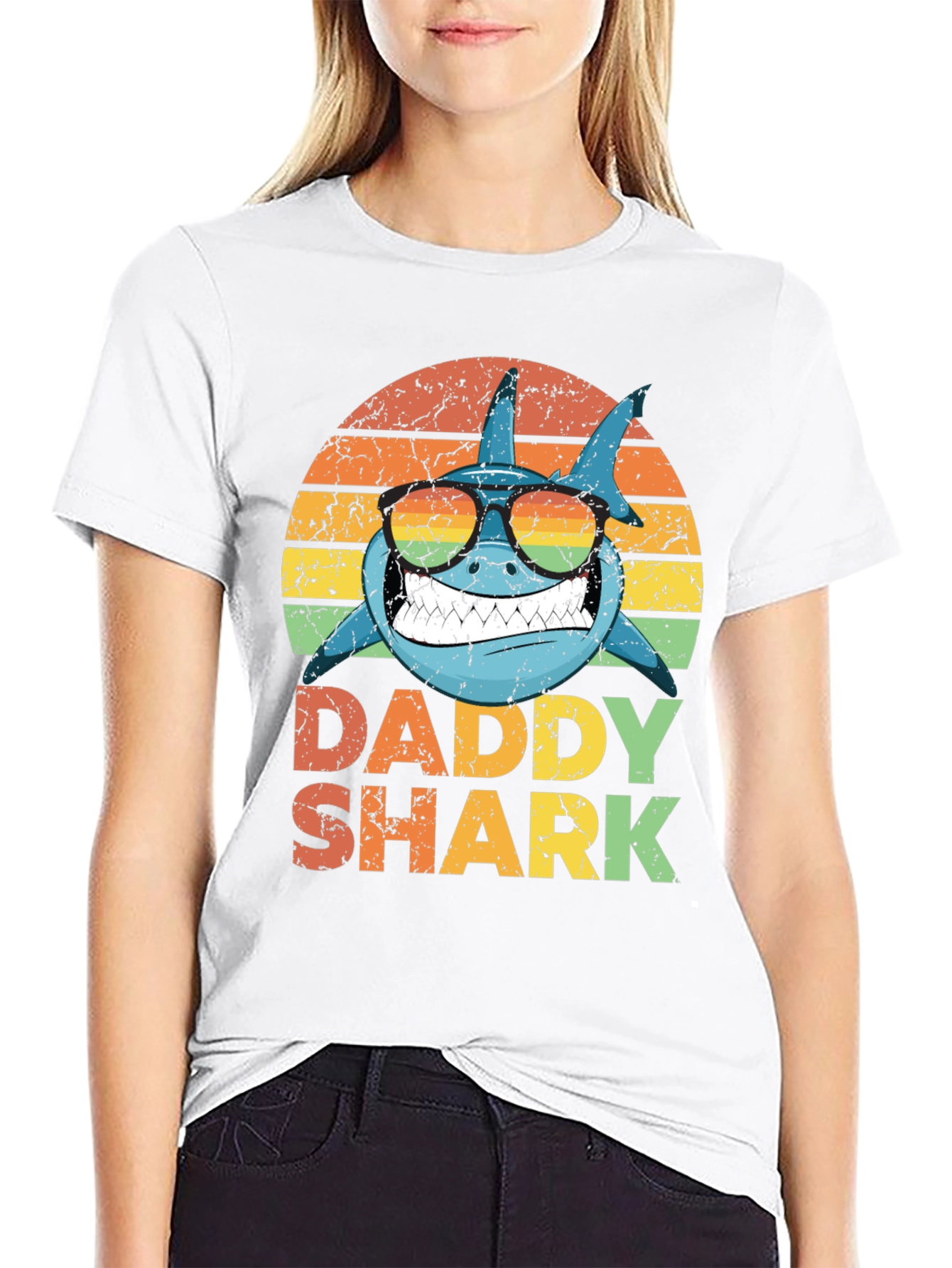 Daddy Shark Retro Graphic T-Shirt
