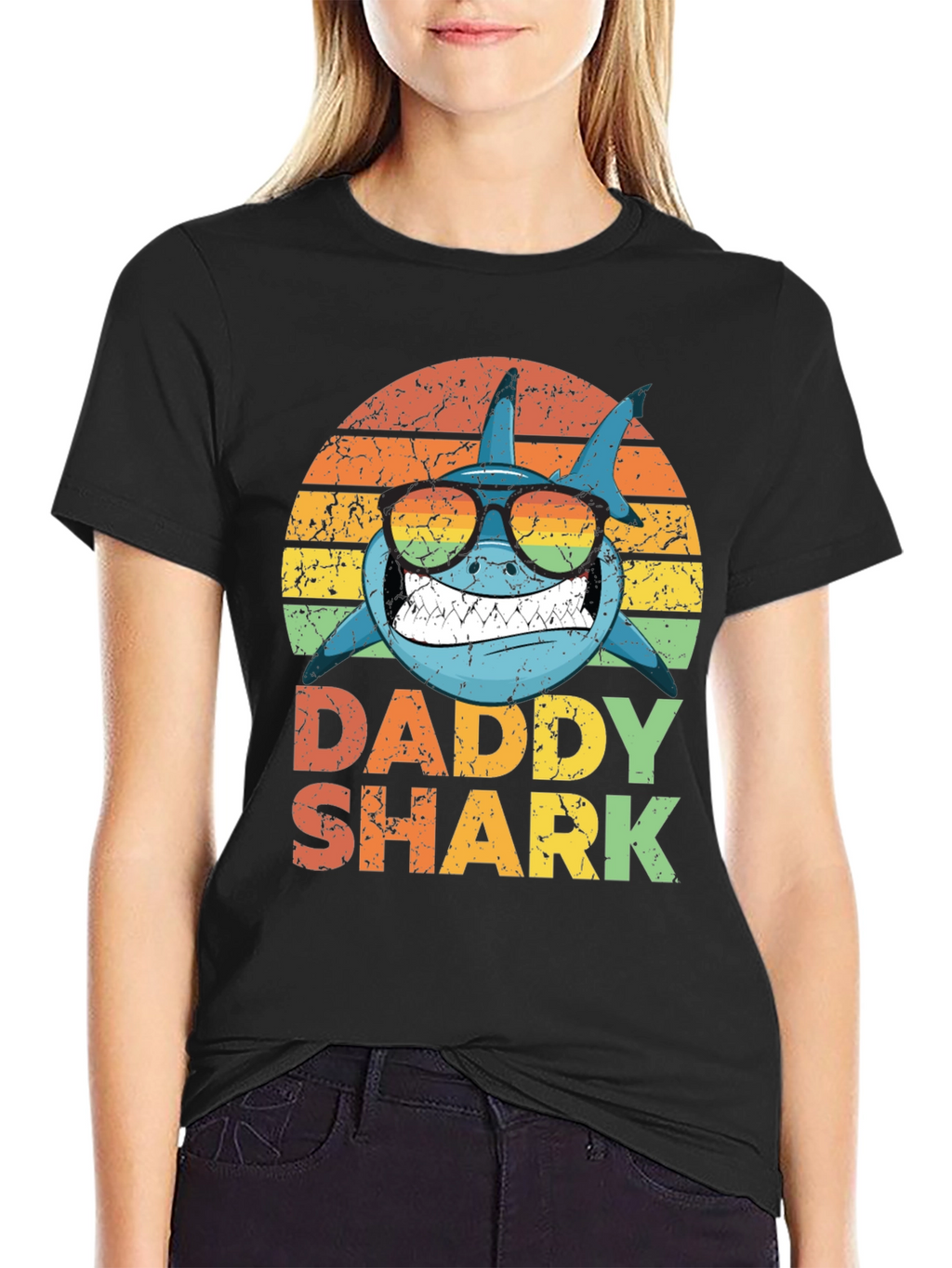 Daddy Shark Retro Graphic T-Shirt