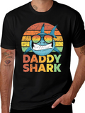 Daddy Shark Retro Graphic T-Shirt