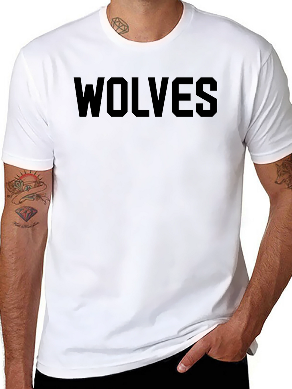 Wolves Graphic T-Shirt - Bold Black Tee