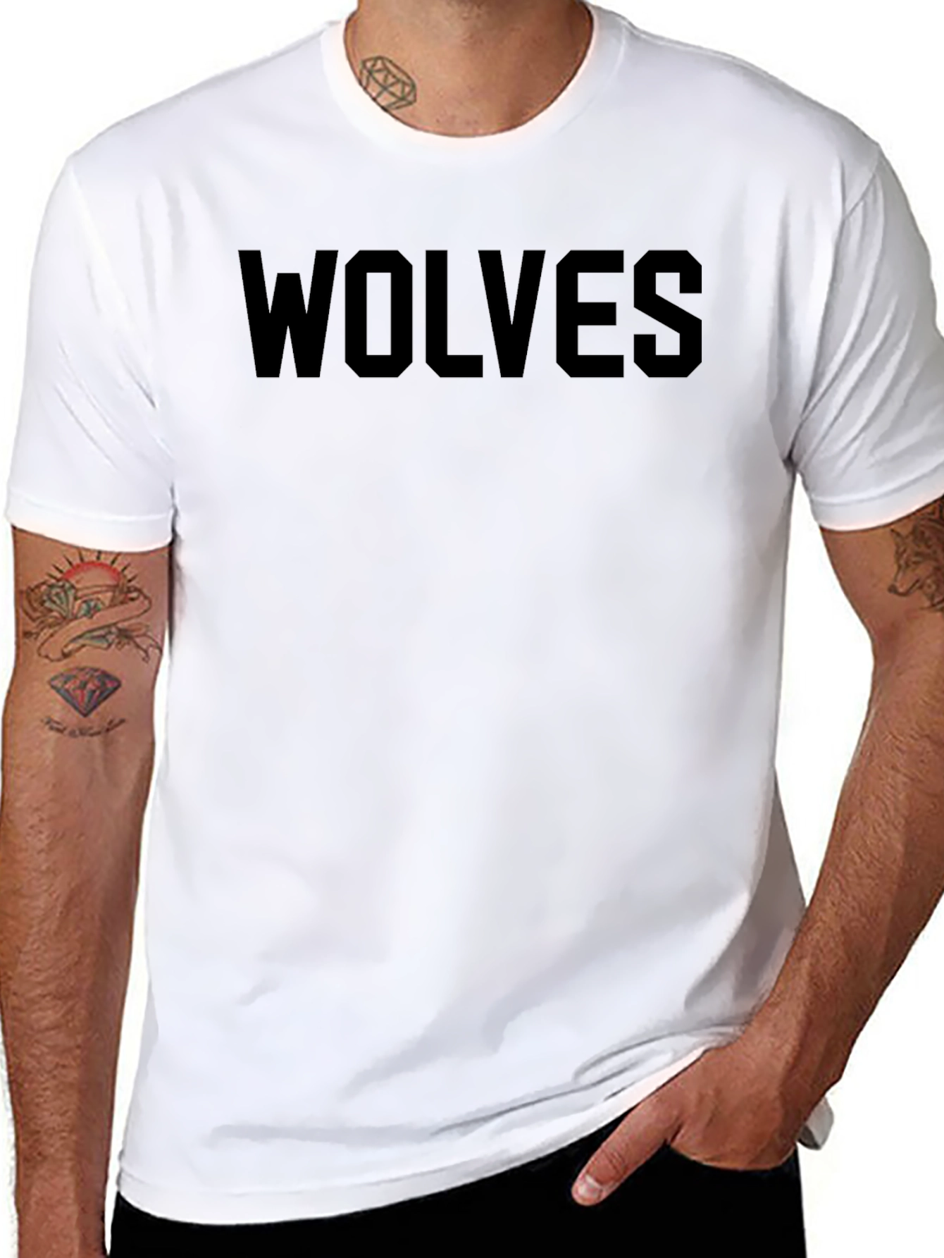 Wolves Graphic T-Shirt - Bold Black Tee
