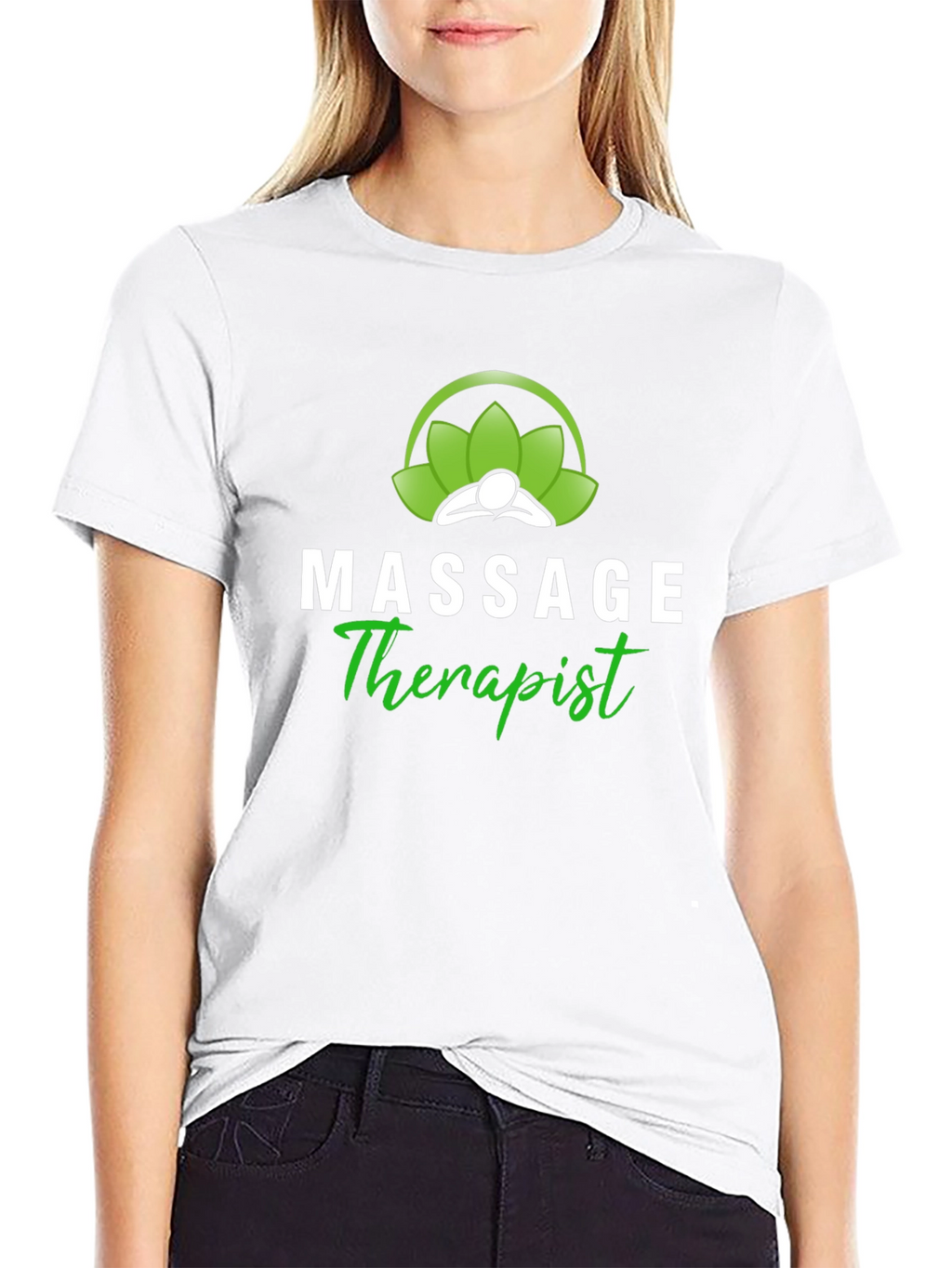 Massage Therapist T-Shirt - Black Cotton Blend