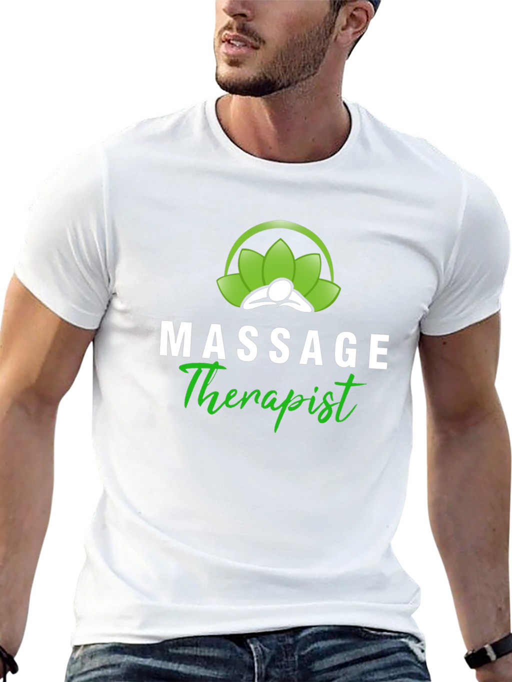 Massage Therapist T-Shirt - Black Cotton Blend