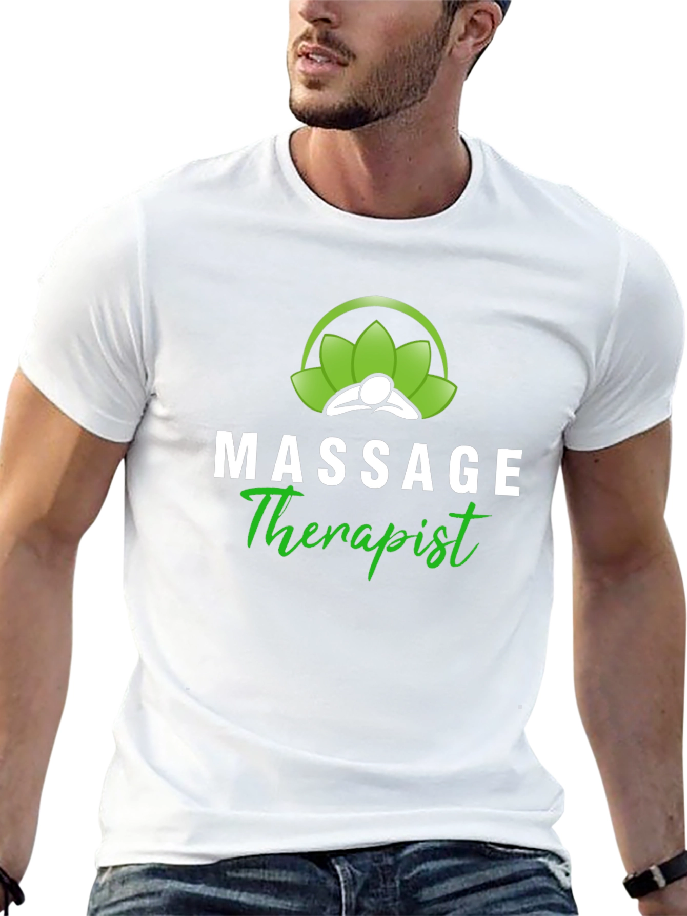Massage Therapist T-Shirt - Black Cotton Blend