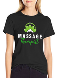 Massage Therapist T-Shirt - Black Cotton Blend