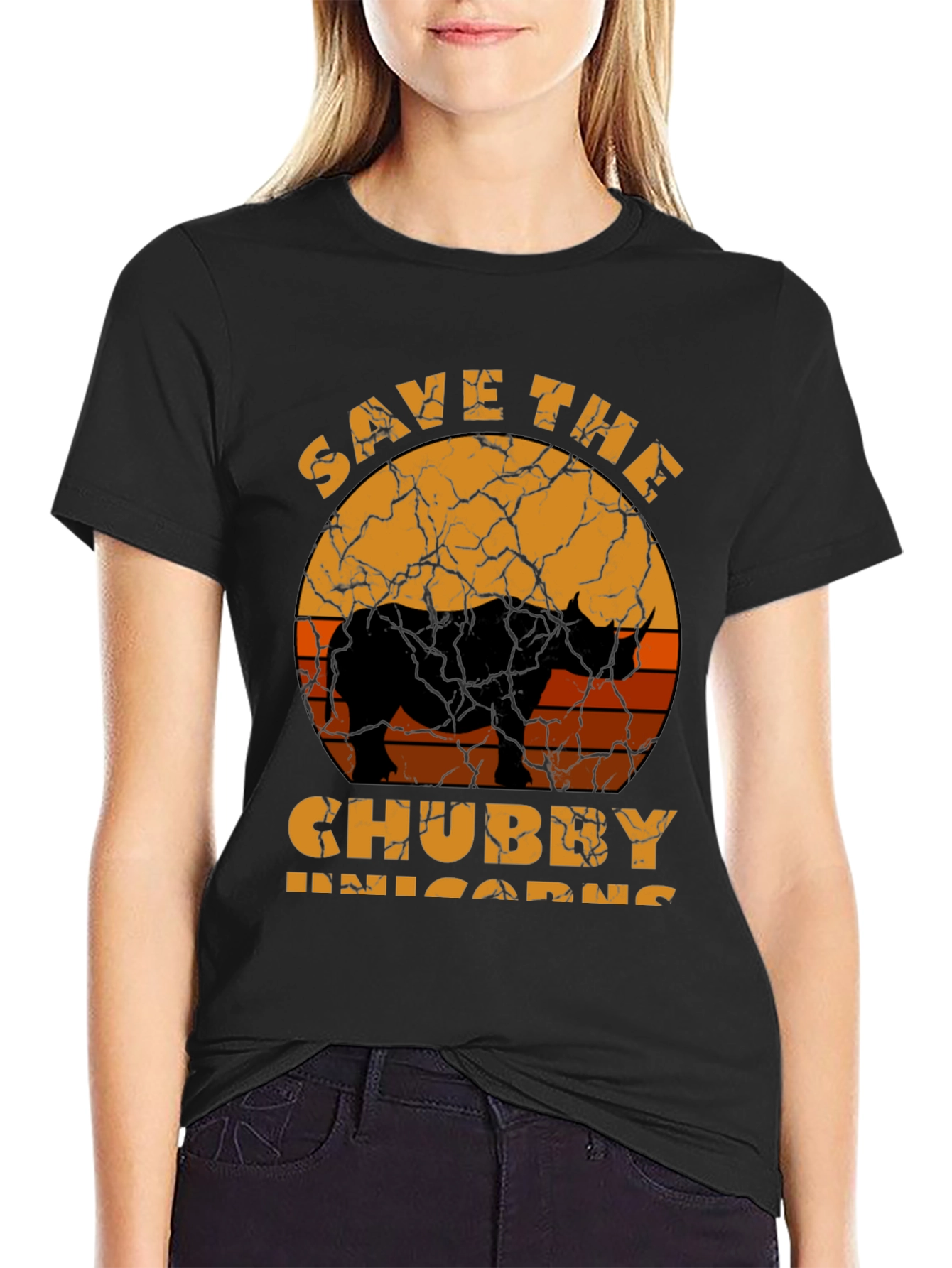 Save the Chubby Unicorns Rhino Graphic Tee